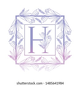 letter of the alphabet with vintage style frame
