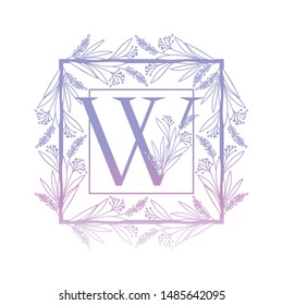 letter of the alphabet with vintage style frame