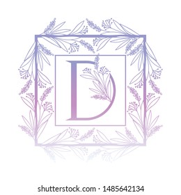 letter of the alphabet with vintage style frame