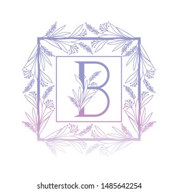letter of the alphabet with vintage style frame
