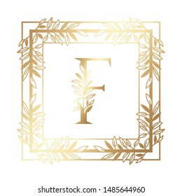letter of the alphabet with vintage style frame