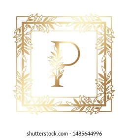 letter of the alphabet with vintage style frame