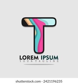 Icono de alfabeto de letra y plantilla de logotipo. Nuevo diseño y elegante concepto tipográfico. EPS.	