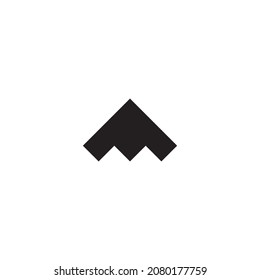 
letter A,M mountain simple symbol logo vector