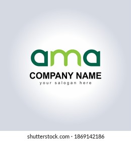 Letter AMA Logo Vector Design Illustration for your Business Identity template. Creative Company Name with slogan brand logo. Unique Letter AMA Logo Icon for monogram . Beautiful Company Logo Idea.