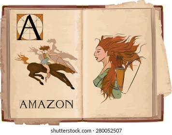 letter A with Amazon