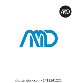 Diseño de logotipo de monograma AMD Carta