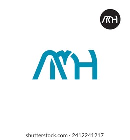 Letter AMH Monogram Logo Design