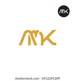 Letter AMK Monogram Logo Design