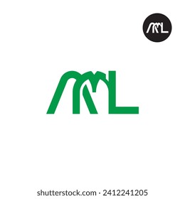Diseño de logotipo de monograma AML para carta
