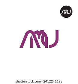 Letter AMU Monogram Logo Design