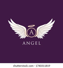 Letter Angel Wings Logo Vector Stock Vector (Royalty Free) 1740311819 ...