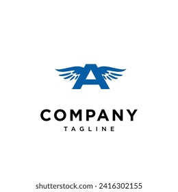 
Letter A Angle Wings logo icon vector template.eps