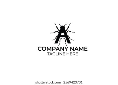 letter A ant abstract logo vector for company