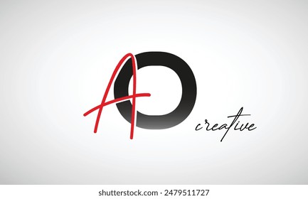 Letter AO Creative Clean Logo Design