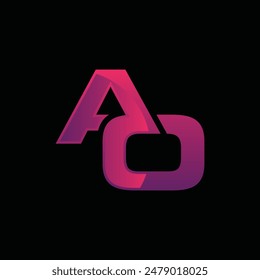 Letter AO Geometric Modern Business Technologie Design Logo