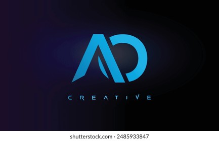 Letter AO logo design creative custom clean two alphabet logo
