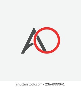 Letter AO Logo Design premium letter Template. simple Letter AO OA logo for corporate or brand identity.