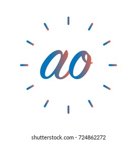 Letter AO  logo element design
