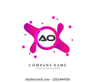 Letter AO logo vector concept design - Vector