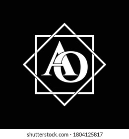 Letter AO luxury logo design vector