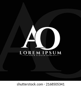 Letter AO luxury logo design vector