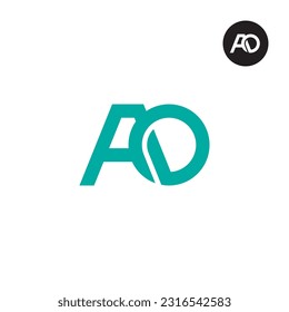 Letter AO Monogram Logo Design