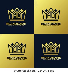 Letter AO and OA Home King Logo Set, suitable for business with AO or OA initials.