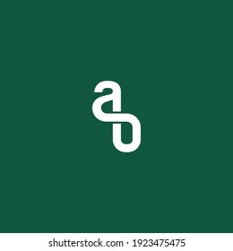 Letter AO OA simple minimal logo design concept. Vector illustration