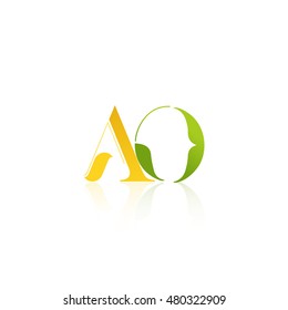 Letter AO that can be used as initial logo
