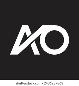 
letter ao vector design template.