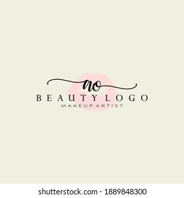 Letra AO Watercolor Lips Diseño de logotipo prefabricado, logotipo para marca de negocios de artistas de maquillaje, diseño de logotipo de belleza de color negro, logotipo de caligrafía