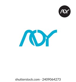 Letter AOY Monogram Logo Design