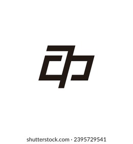 letter ap abstract simple line logo vector 