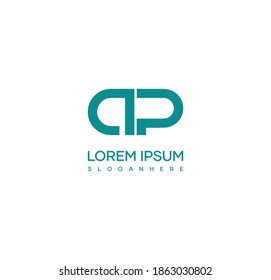 vector de diseño del logotipo del alfabeto AP de la letra. Las iniciales del diseño del logotipo de letra A y P en un estilo mínimo son adecuadas para un logotipo de nombre abreviado.