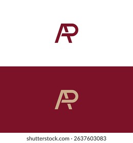 Letter Ap or Ar initial with modern abstract monogram logo design concept