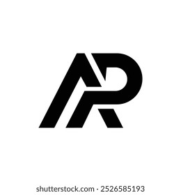 Letter Ap or Ar initially overlap modern typography branding logo