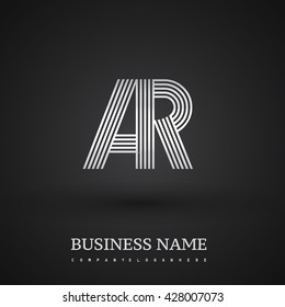 Letter AP linked logo design. Elegant silver colored symbol for your business or company identity.