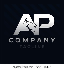 Letter AP Lion Head Initial Logo Design