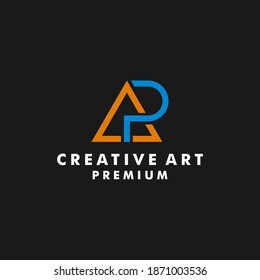 Letter AP logo design monogram vector