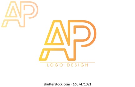 Letter AP logo design template elements
