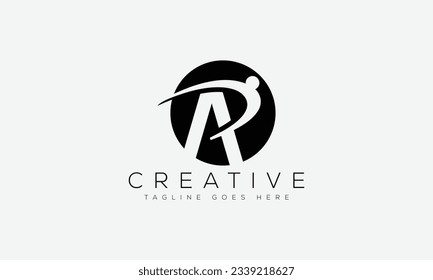 Ilustración vectorial de la plantilla de diseño del logotipo AP de la letra.