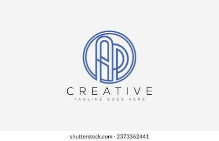 Letter AP logo design template vector illustration