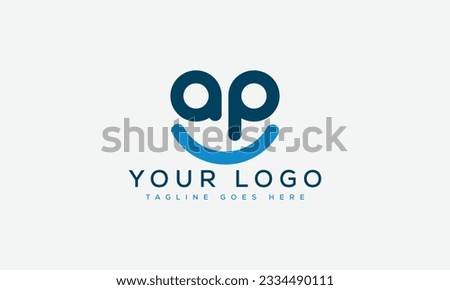Letter AP logo design template vector illustration. Imagine de stoc © 