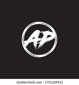 Letter AP logo icon flat and vector design template.
