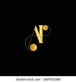 Letter AP Logo Manual Elegant Minimalist Logotype