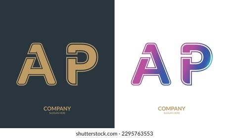 Letter AP Logo Template Illustration Design.