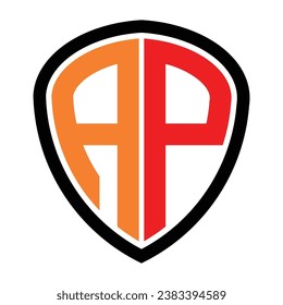 diseño de ilustración vectorial del logotipo de ap de letras