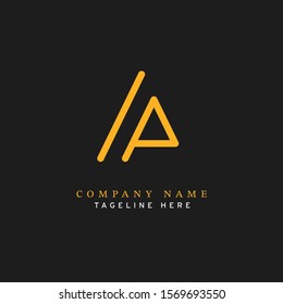 Letter AP logotype Monoline style, simple and elegant AP logo - Vector