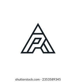 Buchstaben AP oder PA-Logo